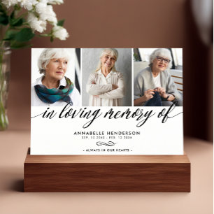 Modern fotokollage Funeral tackkort Tack Kort