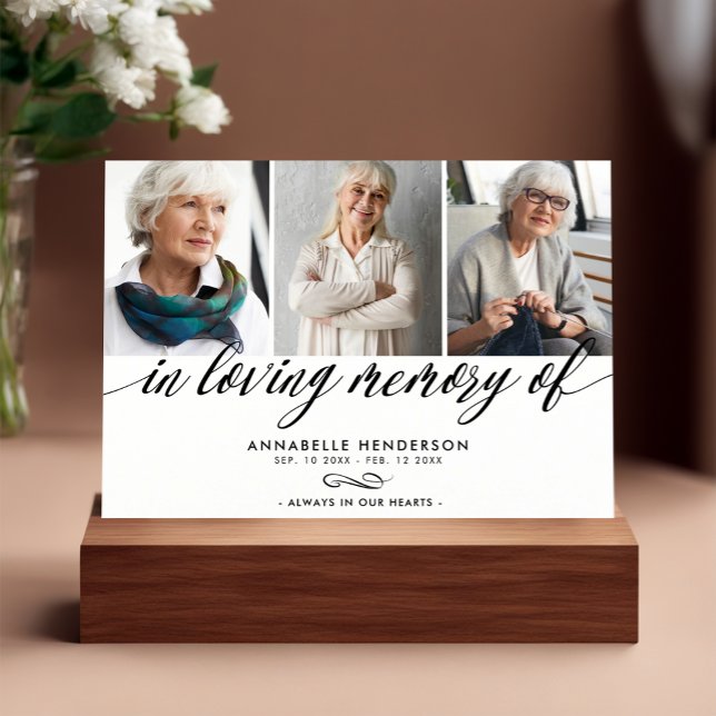 Modern fotokollage Funeral tackkort Tack Kort (Skapare uppladdad)