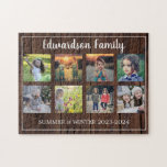 Modern fotokollage i familjen med monogrammet 8 fo pussel<br><div class="desc">Fotokollage av 8 bilder med monogrammad pussel. Du kan anpassa den och lägga till de vackraste fotona och namn och texten. Underbar roligt!</div>
