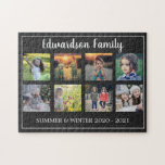 Modern fotokollage i familjen med monogrammet 8 fo pussel<br><div class="desc">Fotokollage av 8 bilder med monogrammad pussel.
Du kan anpassa den och lägga till de vackraste fotona och namn och texten. Underbar roligt!</div>