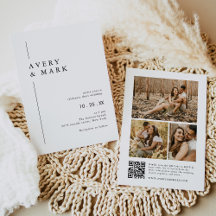 Modern fotokollage QR-kod Bröllop