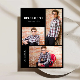 Modern fotokollage studenten meddelande inbjudningar