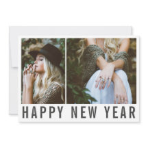 Modern fotokollage-typografi nytt år