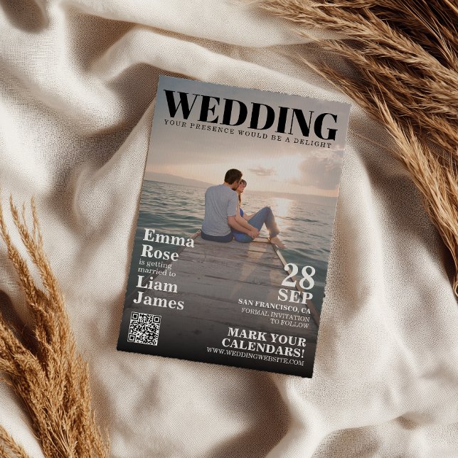 Modern fotomagasinomslag Unik Spara datum Spara Datumet (Skapare uppladdad)