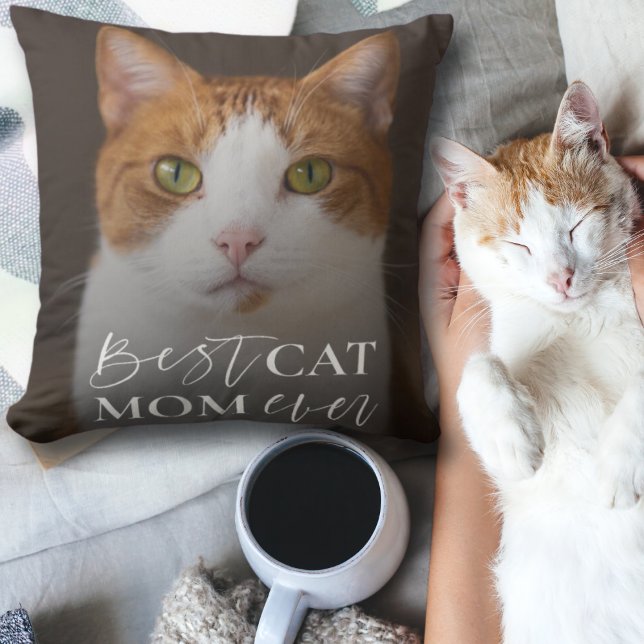 Modern fotomall för bästa Kat Mamma Kudde (Skapare uppladdad)