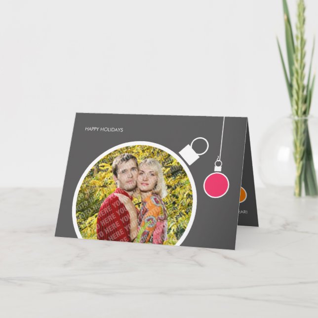 Modern fotomall för Helgdag-kort Helgkort (Framsida)