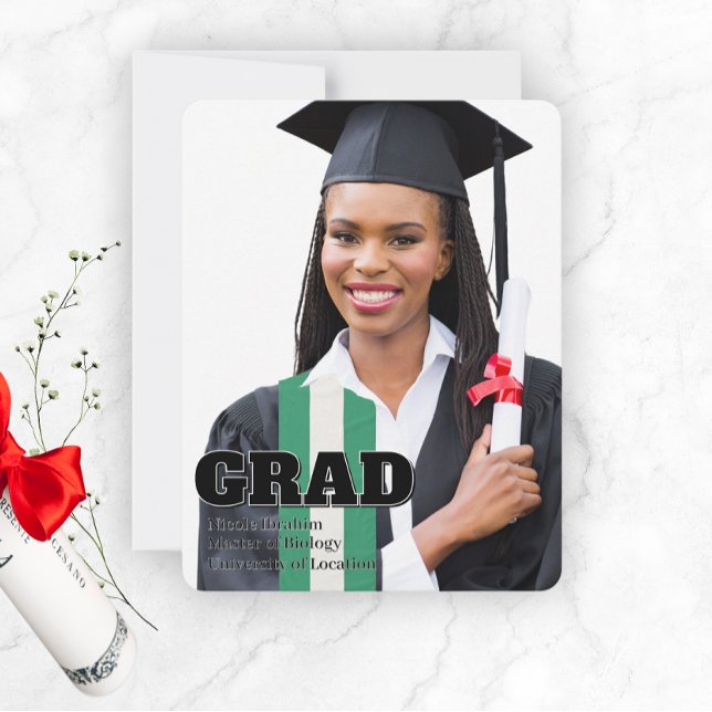 Modern fotomall för meddelande om Studenten (Custom Graduation Announcement Template)