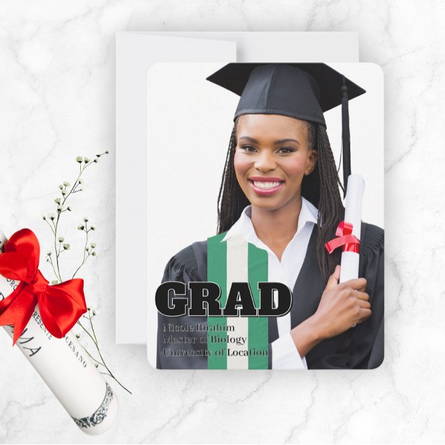 Modern fotomall för meddelande om Studenten (Custom Graduation Announcement Template)