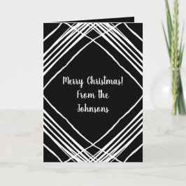 Modern fotomall, svart och vit jul helgkort