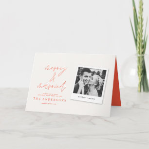 Modern fotomeri och gift rött jultomte anteckningskort