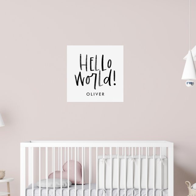 Modern fotomonogramfamilj svart och vitt poster (Barnkammare 2)