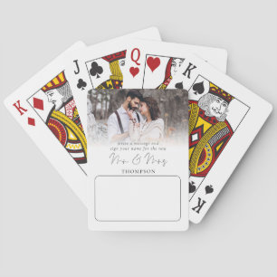 Modern fotoöverlägg Bröllop Guest Bok Casinokort