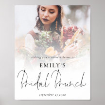 Modern Fotoöverlägg Välkommen Bridal Brunch