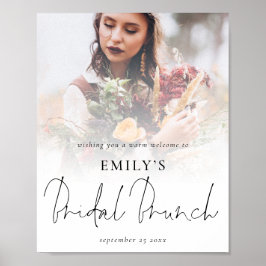 Modern Fotoöverlägg Välkommen Bridal Brunch Poster