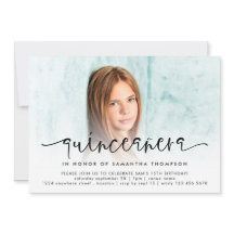 Modern fotoövertäckningsskript Quinceañera