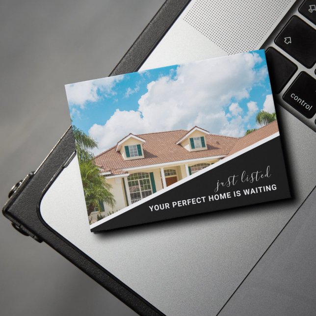 Modern Fotoreal Fastighetsmarknadsföring Postkort Vykort (Real Estate Marketing Postcard)