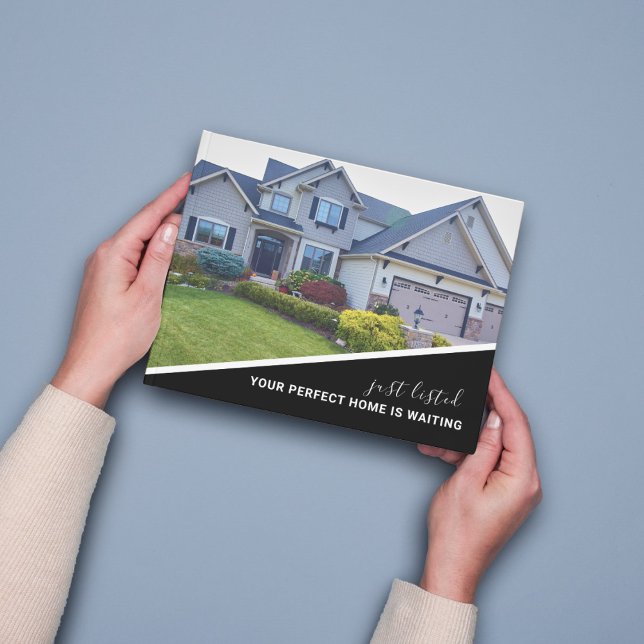 Modern Fotoreal Fastighetsmarknadsföring Postkort Vykort (Real Estate Marketing Postcard)