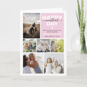 Modern fotorutnät och Mors dag text Kort