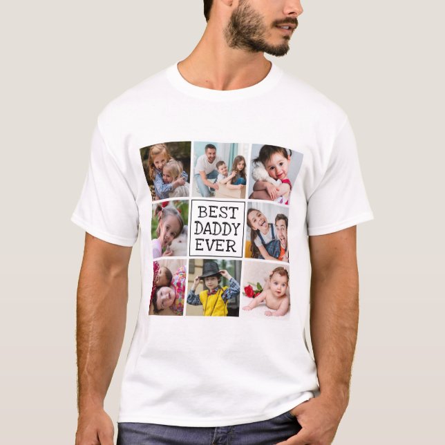 Modern fotosamling| Bästa pappa någonsin T Shirt (Framsida)