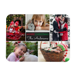 Modern fotosamling God jul Magnet