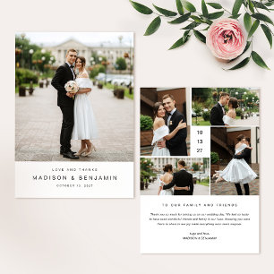 Modern fotosamling i Elegant bröllop Tack Kort