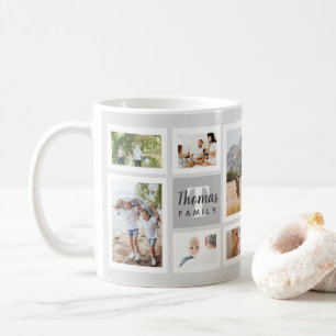 Modern fotosamling i enfärgad Grått-familj Kaffemugg