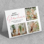 Modern fotosamling i Grattis på födelsedagen Kort<br><div class="desc">Ett modernt fotokollage-födelsedagskort med 3 foton och redigerbar text,  perfekt för alla kvinnliga släktingar. Textteckensnittet stil,  storlek och färg kan ändras genom att klicka på att anpassa ytterligare länk efter anpassning.</div>