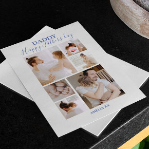Modern fotosamling i Lycklig Fars dag Julkort