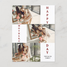 Modern fotosamling i Mors dag med enkel Elegant Helg Vykort