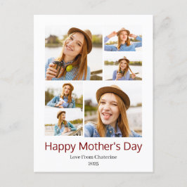 Modern fotosamling i Mors dag med enkel Elegant Helg Vykort