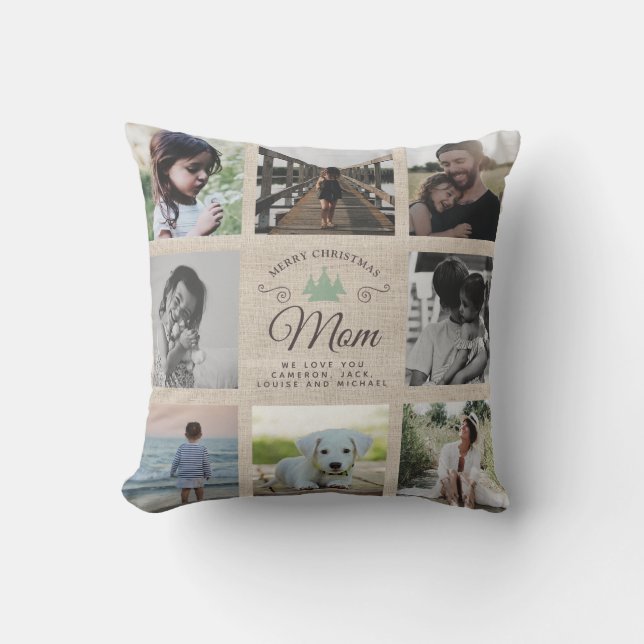 Modern fotosamling i Rustic God jul Mamma Kudde (Framsida)