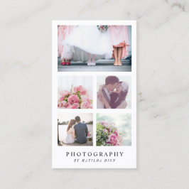 Modern fotosamlingfotograf för elegant visitkort