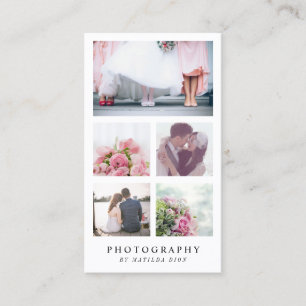 Modern fotosamlingfotograf för elegant visitkort