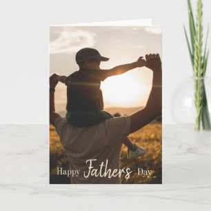 Modern fotoskript för Lycklig Fars dag Kort