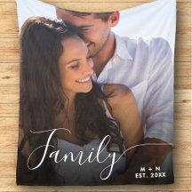 Modern fotoskript par Familj Kärlek Initialer
