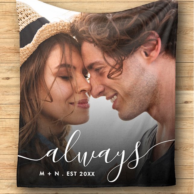 Modern fotoskript, par Kärlek Alltid-familj Fleecefilt (Skapare uppladdad)