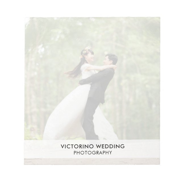 Modern fotoskrivare - enkelt foto för Elegant Anteckningsblock (Framsida)