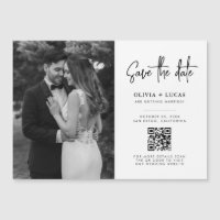 Modern fotospara datum för enkel QR-kod