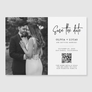 Modern fotospara datum för enkel QR-kod