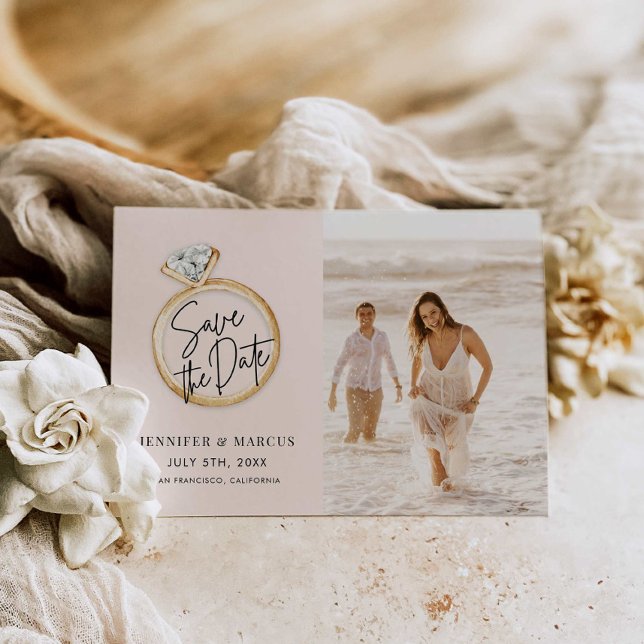 Modern fotospara datum inbjudningar (Skapare uppladdad)