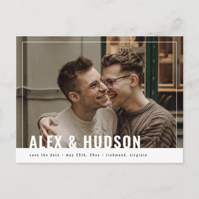 Modern fotospara datum vykort (Framsida)