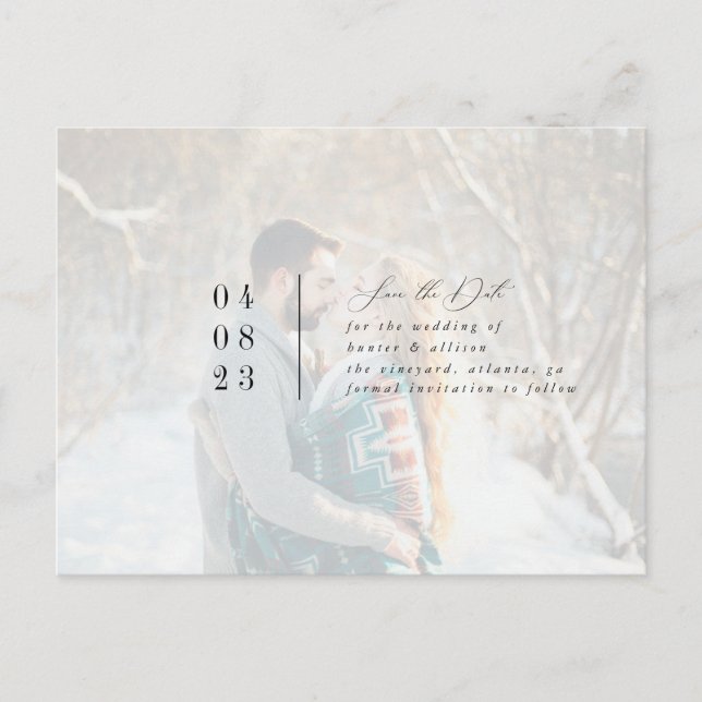 Modern fotospara datum vykort (Framsida)