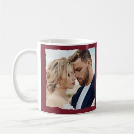 Modern fotot bröllop personlig Mr. och Mrs. Kaffemugg