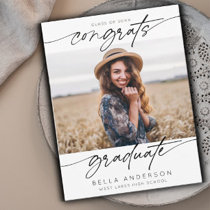 Modern fotot för Gratulerara Student Studenten-skr Kort