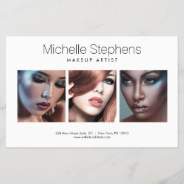 Modern fototrio för makeup-artister, Stylist Flygblad