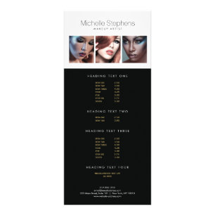 Modern fototrio för makeup-artister, Stylist Reklamkort