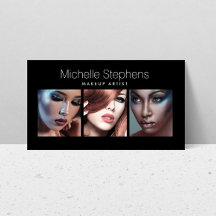 Modern fototrio för Makeup Artists Black