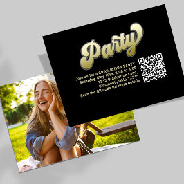 Modern fototypografi av studentfest QR-kod Tilläggskort