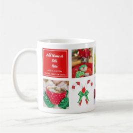 Modern fotoutgåva från familjen till jul med malla kaffemugg