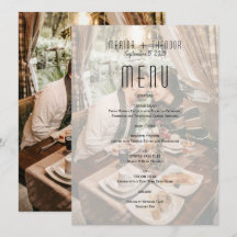 Modern Fotovälkomstmiddag Meny